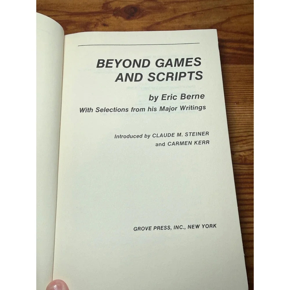 Eric Berne Beyond Games and Scripts Grove Press Hardcover Psychology Book‎
